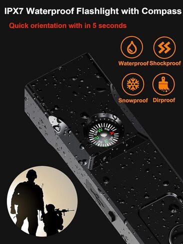 مصابيح EDC مزدوجة المصدر مع شعاع أخضر ومصباح LED أبيض، مصباح يدوي محمول 1200 لومن، مصباح جيب إسفين مع مشبك، مصباح يدوي مسطح قابل لإعادة الشحن، مجموعة مصابيح يدوية IPX7 in Kuwait