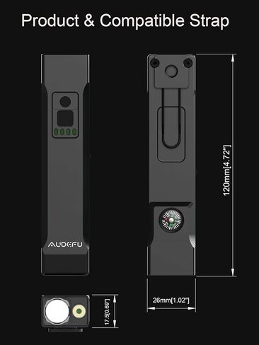 مصابيح EDC مزدوجة المصدر مع شعاع أخضر ومصباح LED أبيض، مصباح يدوي محمول 1200 لومن، مصباح جيب إسفين مع مشبك، مصباح يدوي مسطح قابل لإعادة الشحن، مجموعة مصابيح يدوية IPX7 in Kuwait