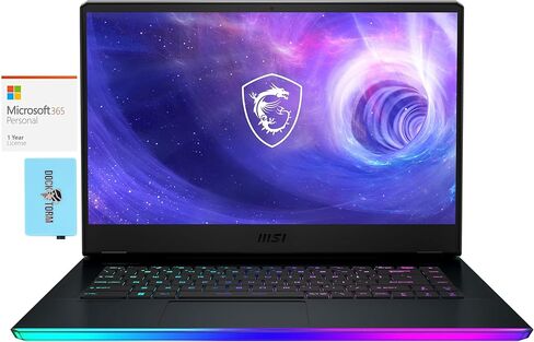 كمبيوتر محمول MSI Raider GE66-15 للألعاب والترفيه (Intel i7-12700H 14-Core، 64GB DDR5 4800MHz RAM، 2x8TB PCIe SSD RAID 0 (16TB)، GeForce RTX 3080 Ti، Win 11 Pro) مع MS 365 Personal، Hub in Saudi Arabia