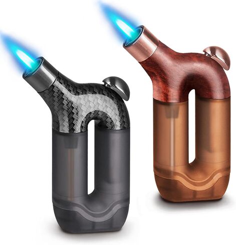 2 Pack Torch Lighter Single Jet Flame Refillable Butane Lighter Windproof Gas Torch Lighters Adjustable Jet Lighter Cool Lighter for Camping Candle BBQ Grill(Fuel Not Included) in Saudi Arabia