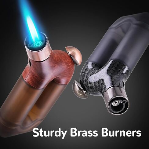 2 Pack Torch Lighter Single Jet Flame Refillable Butane Lighter Windproof Gas Torch Lighters Adjustable Jet Lighter Cool Lighter for Camping Candle BBQ Grill(Fuel Not Included) in Saudi Arabia
