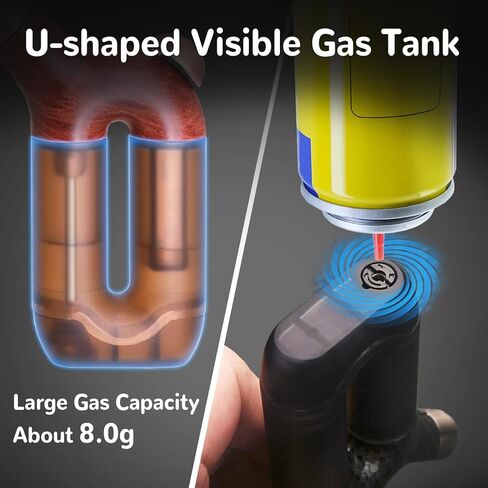 2 Pack Torch Lighter Single Jet Flame Refillable Butane Lighter Windproof Gas Torch Lighters Adjustable Jet Lighter Cool Lighter for Camping Candle BBQ Grill(Fuel Not Included) in Saudi Arabia