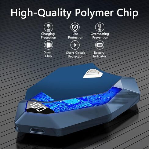 ولاعة كهربائية، ولاعة بلازما بمفتاح LED، ولاعة USB قابلة لإعادة الشحن، ولاعة قوسية عديمة اللهب خالية من الوقود مع مؤشر بطارية رقمي (أزرق) in Kuwait