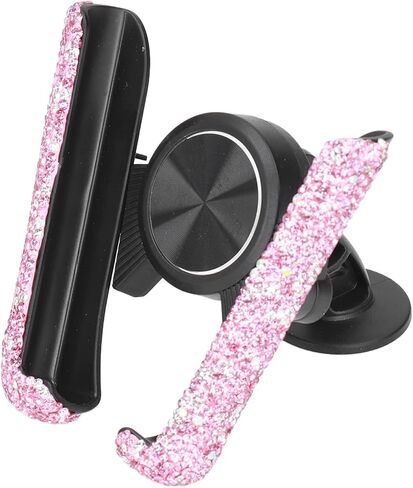 Vehicle Cell Phone Mount, Adjustable Gorgeous Bling Car Phone Holders for Girls for Automobile Decoration for Women(pink) in Saudi Arabia