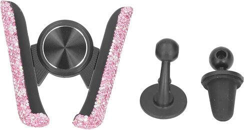 Vehicle Cell Phone Mount, Adjustable Gorgeous Bling Car Phone Holders for Girls for Automobile Decoration for Women(pink) in Saudi Arabia