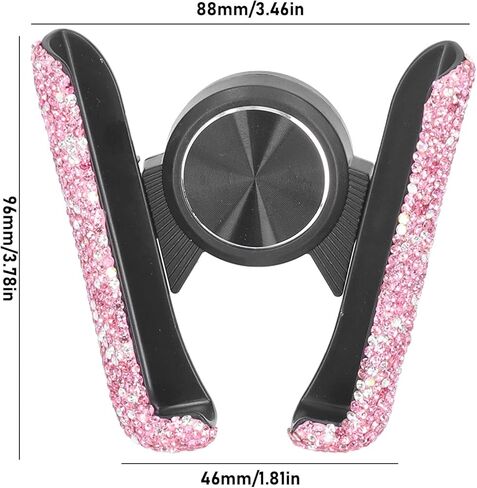 Vehicle Cell Phone Mount, Adjustable Gorgeous Bling Car Phone Holders for Girls for Automobile Decoration for Women(pink) in Saudi Arabia