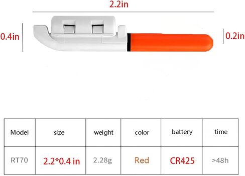 Fishing Glow Sticks LED Night Fishing Strike Alert Glow Stick Bite Alarm, Battery Included 8 Pack in Kuwait