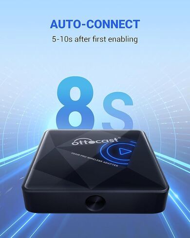 محول CarPlay اللاسلكي لهاتف iPhone - أحدث دونجل Apple Carplay سلكي إلى لاسلكي لعام 2023، التوصيل والتشغيل 14S، واي فاي ثنائي النطاق، بدون تأخير، تحديث عبر الإنترنت in Kuwait