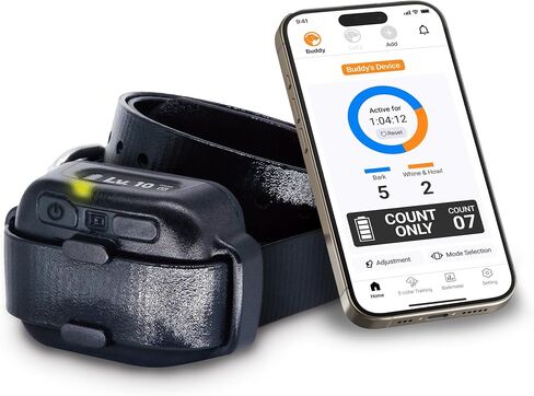 Dogtra Smart NOBARK E-Collar [New Edition] Waterproof, Medium Output with 10 Levels, Barkmeter Report via Smartphone, Detects Barking Types, 30 Yard Range, Compact Size for 10 lbs Dogs in Saudi Arabia