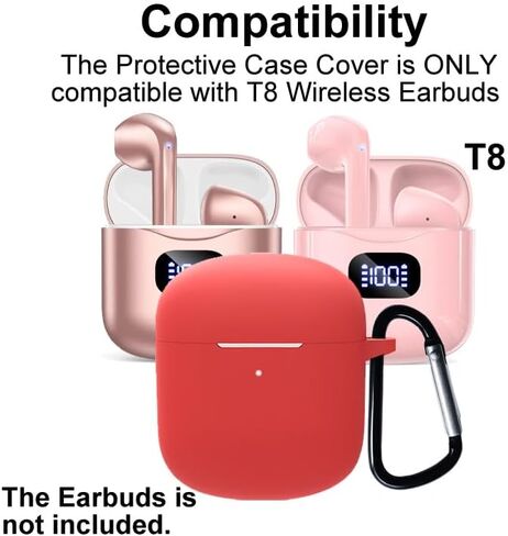 Silicon Case Cover Compatible with KTGEE T08 True Wireless Earbuds in Saudi Arabia