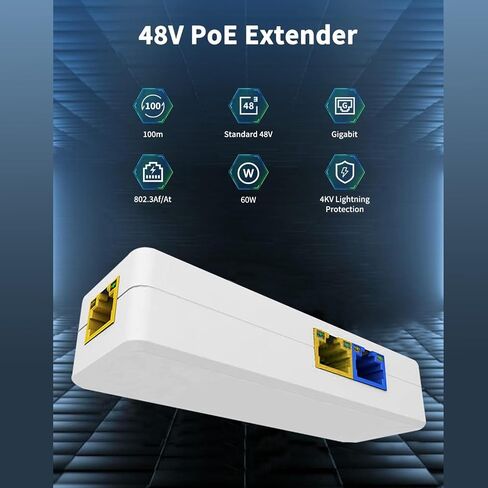 2 Port PoE Extender 100Mbps, IEEE 802.3 af/at PoE Repeater, 1 PoE in 2 poe Out poe Splitter, Plug and Play, Wall Mount POE ethernet Repeater for Security Systems IP Camera (2 Port) in Saudi Arabia