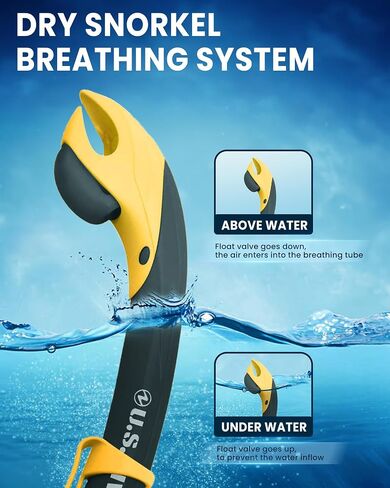 OutdoorMaster x U.S. Divers Cozumel TX Combo Snorkeling Gear for Adults, Dry Snorkel Set Panoramic View Anti-Fog Anti-Leak Swim Mask, Scuba Diving Swimming Snorkel Kit in Saudi Arabia