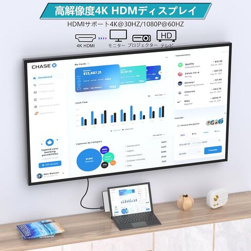 قاعدة تركيب Surface Pro 11/10/9 مع 4K HDMI، USB-C Thunderbolt 4 (شاشة + بيانات + 100 واط PD)، 2 USB 3.0، قارئ بطاقة SD TF، منفذ صوت 3.5 مم، ملحقات لجهاز Surface Pro 11/Pro 10 /برو 9/برو العاشر in Saudi Arabia