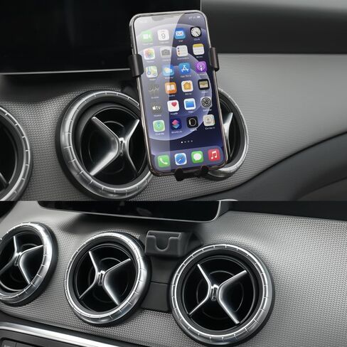حامل هاتف السيارة مناسب لسيارة Benz GLA-Class 2015-2020 CLA-Class 2013-2019 قابل للتعديل لتركيب هاتف السيارة بفتحة تهوية متوافق مع معظم الهواتف مقاس 4.7 بوصة - 6.7 بوصة in Kuwait