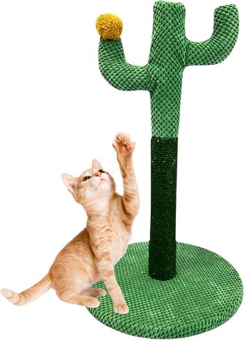MAMONI Palm Tree Cat Scratching Post for Indoor Cats, 33" Tall Cat Scratching Post with Sisal Rope, Cute Premium Kitten Scratching Post with Hanging Ball in Saudi Arabia
