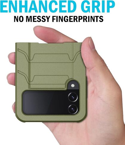 Case with Clip for Galaxy Z Flip 4 5G, Nakedcellphone Special Ops Tactical Dual Layer Rugged Cover and [Rotating/Ratchet] Belt Hip Holster Combo for Samsung Z Flip4 Phone (SM-F721U, 2022) - Black in Saudi Arabia