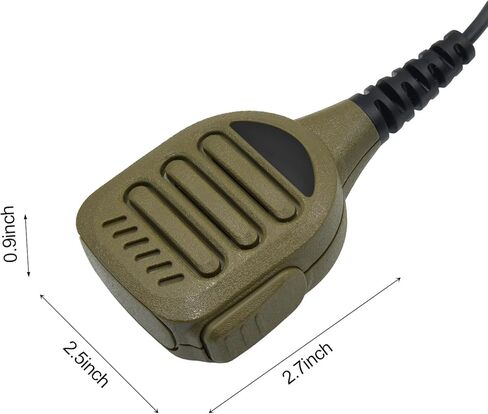 Waterproof Radio Speaker Mic Walkie Talkie Shoulder Handheld Microphone with PTT for CP100 CP185 CP200 CP200D RDM2070D Tan Color (M Plug-01) in Kuwait