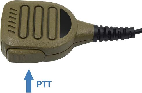 Waterproof Radio Speaker Mic Walkie Talkie Shoulder Handheld Microphone with PTT for CP100 CP185 CP200 CP200D RDM2070D Tan Color (M Plug-01) in Kuwait