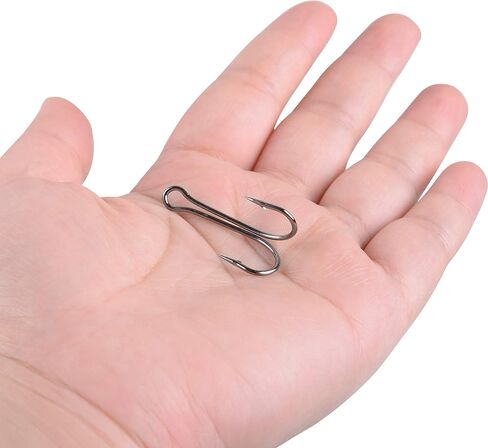 140 قطعة مجموعة خطافات الصيد المزدوجة خطافات الضفدع خطافات صيد السمك الكلاسيكية المصنوعة من الفولاذ الكربوني العالي المفتوحة خطافات مزدوجة للمياه المالحة والمياه العذبة in Kuwait