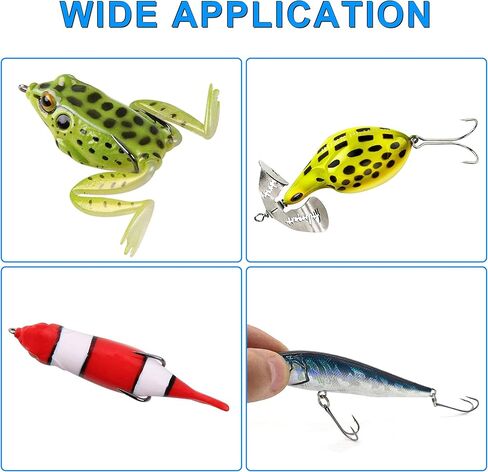 140 قطعة مجموعة خطافات الصيد المزدوجة خطافات الضفدع خطافات صيد السمك الكلاسيكية المصنوعة من الفولاذ الكربوني العالي المفتوحة خطافات مزدوجة للمياه المالحة والمياه العذبة in Kuwait