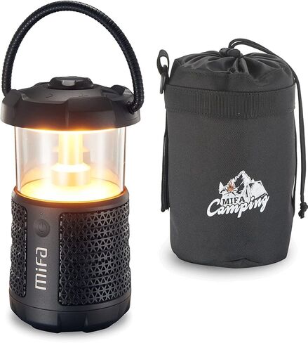 مكبر صوت بلوتوث محمول مقاوم للماء من MIFA مع فتحة بطاقة Micro SD وأضواء ليلية للتخييم والاستحمام وحمام السباحة والشاطئ وغرفة النوم، هدايا أدوات إلكترونية رائعة للرجال والنساء في الهواء الطلق، أسود in Kuwait