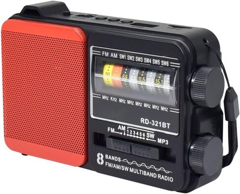 QuantumG - Pocket Size Radio, with builtin Bluetooth Speaker, USB Music Player, Phone Charger and High Power LED Flash Light - Mini Radio - Portable Radio - FM Radio - Best for Travelling (Black) in Saudi Arabia