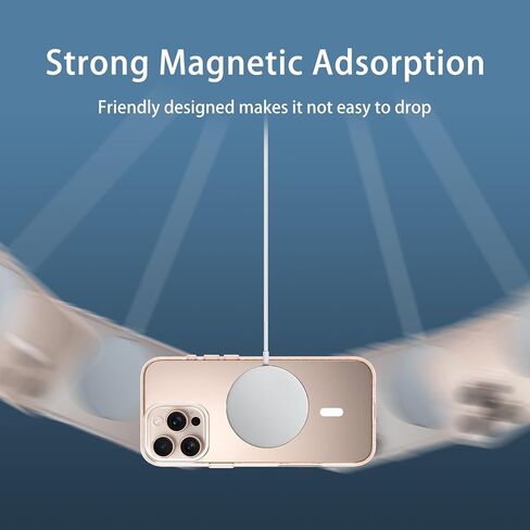 Magnetic Case for iPhone 16 Pro Max Case 6.9-Inch, Compatible with MagSafe Wireless Charging, Transparent Anti-Scratch Back Shockproof Slim Thin Phone Case Cover in Kuwait
