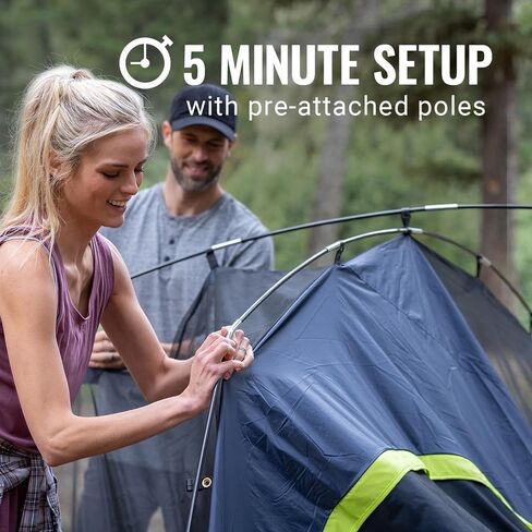 Coleman Skydome Dark Room Tent, 4/6/8/10 Person Family Tent Blocks 90% of Sunlight & Sets Up in 5 Minutes, Weatherproof Tent Offers 20% More Headroom in Saudi Arabia