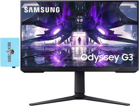 سامسونج أوديسي 32 بوصة FHD VA (1920x1080) حزمة شاشة FreeSync Premium مع قاعدة Docztorm، حامل VESA (100x100 مم)، 1x HDMI، 1x DisplayPort، مثالية للمنزل والأعمال، أسود (أحدث طراز 2024) in Saudi Arabia
