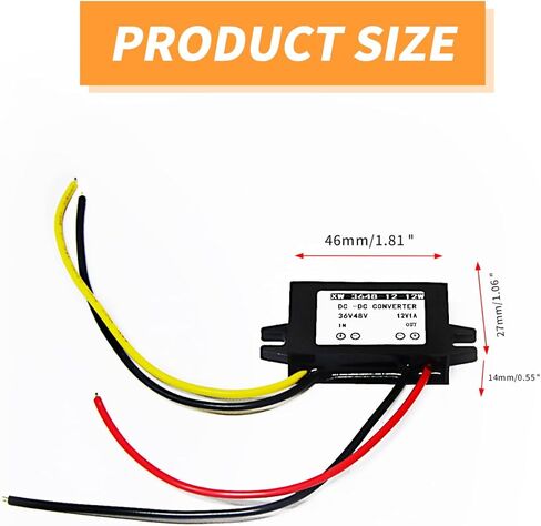 PENCK تيار مستمر 36 فولت 48 فولت إلى تيار مستمر 12 فولت 1A 12 واط محول طاقة منظم منظم محول طاقة السيارة محول خفض الجهد للنظام الشمسي LED in Kuwait