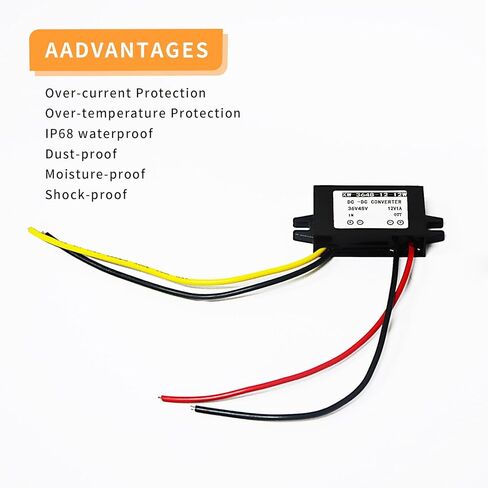PENCK تيار مستمر 36 فولت 48 فولت إلى تيار مستمر 12 فولت 1A 12 واط محول طاقة منظم منظم محول طاقة السيارة محول خفض الجهد للنظام الشمسي LED in Kuwait