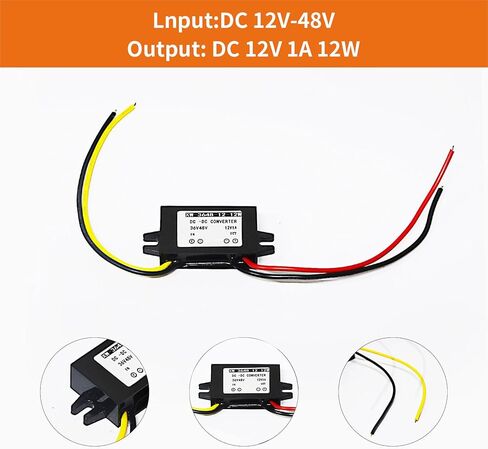 PENCK تيار مستمر 36 فولت 48 فولت إلى تيار مستمر 12 فولت 1A 12 واط محول طاقة منظم منظم محول طاقة السيارة محول خفض الجهد للنظام الشمسي LED in Kuwait