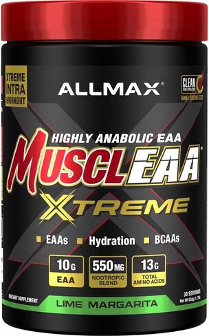 ALLMAX MUSCLEAA XTREME، بينا كولادا - 532 جرام مسحوق - يوفر EAAs وBCAAs والترطيب - ما يصل إلى 30 حصة in Kuwait
