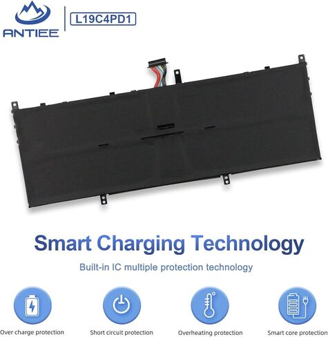 بطارية الكمبيوتر المحمول ANTIEE 60Wh L19C4PD1 L19D4PD1 لأجهزة Lenovo Ideapad Yoga 6-13ARE05 6-13ALC6 Yoga C640-13IML LTE Series 5B10U65274 5B10W67329 5B10U65275 5B10W67385 SB10W67395 SB10W67360 7.68 فولت 7820 مللي أمبير in Saudi Arabia