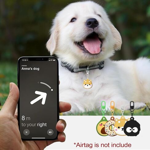 Cute Silicone Case Cover for Apple Airtag,Soft Cartoon Holder for Keys/Kid/Pets/Backpack/Car Anti-Lost Protector Holder-4 Pack in Saudi Arabia