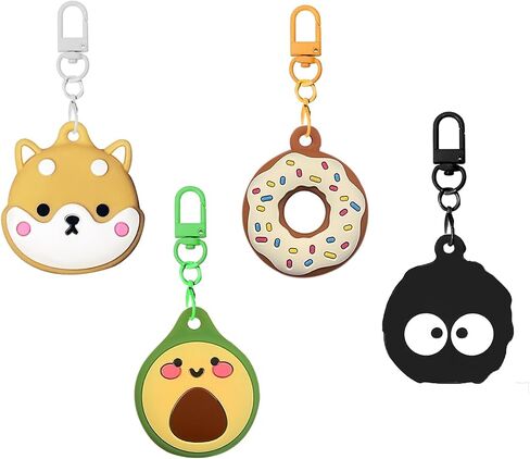Cute Silicone Case Cover for Apple Airtag,Soft Cartoon Holder for Keys/Kid/Pets/Backpack/Car Anti-Lost Protector Holder-4 Pack in Saudi Arabia