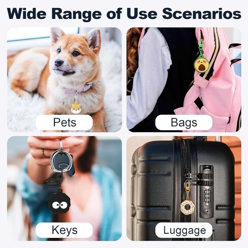 Cute Silicone Case Cover for Apple Airtag,Soft Cartoon Holder for Keys/Kid/Pets/Backpack/Car Anti-Lost Protector Holder-4 Pack in Saudi Arabia