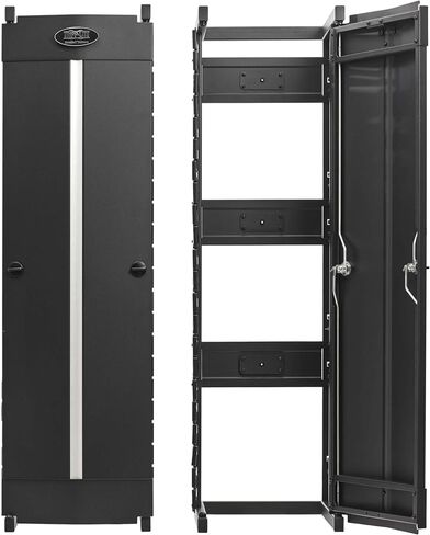 Tripp Lite Vertical Cable Manager, High-Capacity Deep Double Finger Duct, Front-Facing Cover, Two 3.5 feet Tall Sections, 12 inch Wide x 11.4 inch Depth, Black, 5-Year Warranty (SRCABLEVRT12HD) in Saudi Arabia