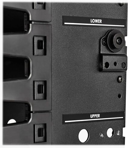 Tripp Lite Vertical Cable Manager, High-Capacity Deep Double Finger Duct, Front-Facing Cover, Two 3.5 feet Tall Sections, 12 inch Wide x 11.4 inch Depth, Black, 5-Year Warranty (SRCABLEVRT12HD) in Saudi Arabia