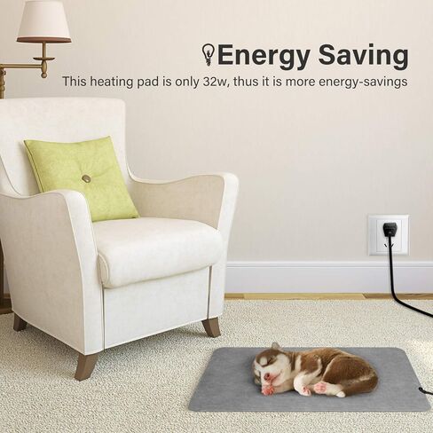 FluffyDream Pet Heating Pad for Dogs and Cats Indoor Warming Mat Electric Heating Pad with Chew Resistant Steel-Wrapped Cord and Soft Cover in Saudi Arabia