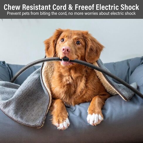 FluffyDream Pet Heating Pad for Dogs and Cats Indoor Warming Mat Electric Heating Pad with Chew Resistant Steel-Wrapped Cord and Soft Cover in Saudi Arabia