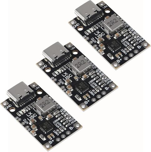 DIANN 3pcs Type-C USB 2/3S BMS 15W 8.4V 12.6V 1.5A Boost Power Supply Module Support Fast Charge with Indicator Lithium Battery Charging (2S) in Saudi Arabia