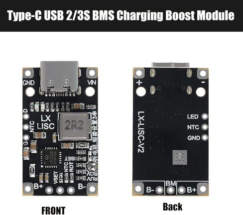 DIANN 3pcs Type-C USB 2/3S BMS 15W 8.4V 12.6V 1.5A Boost Power Supply Module Support Fast Charge with Indicator Lithium Battery Charging (2S) in Saudi Arabia