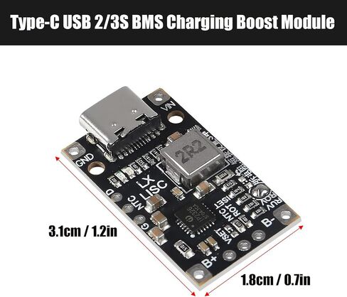 DIANN 3pcs Type-C USB 2/3S BMS 15W 8.4V 12.6V 1.5A Boost Power Supply Module Support Fast Charge with Indicator Lithium Battery Charging (2S) in Saudi Arabia