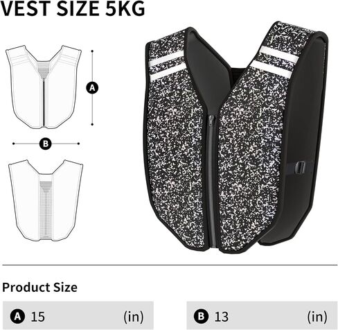 PROIRON Weighted Vest Soft Washable for Men Women Kids 6.6lbs/11lbs/17.6lbs/22lbs,Fully Reflective Running Weight Vest,No Leakage Weighted Vest for Fitness,Workout,Weight Loss,Strength Training in Saudi Arabia