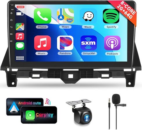 8 CORE 2G+64G Car Radio Stereo for Honda Accord 2008-2013 Wireless CarPlay Android Auto 10.1 Inch 1280 * 720P IPS Touch Screen Head Unit Android 13 GPS WiFi Bluetooth 32-Band DSP SWC HD Camera in Saudi Arabia