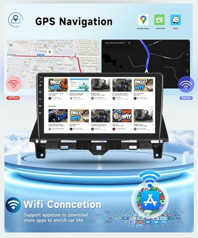 8 CORE 2G+64G Car Radio Stereo for Honda Accord 2008-2013 Wireless CarPlay Android Auto 10.1 Inch 1280 * 720P IPS Touch Screen Head Unit Android 13 GPS WiFi Bluetooth 32-Band DSP SWC HD Camera in Saudi Arabia