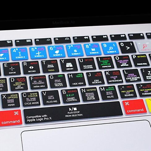 غطاء لوحة المفاتيح Logic pro x Shortcuts Hotkey لجهاز MacBook Air 2018 [13.3 بوصة A1932 مع شاشة Retina ومعرف اللمس] واقي ناعم من السيليكون، إصدار الولايات المتحدة الأمريكية/الاتحاد الأوروبي in Saudi Arabia