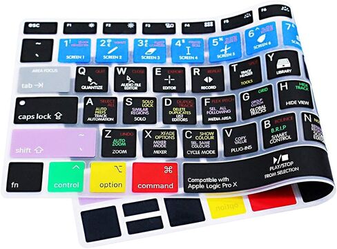 غطاء لوحة المفاتيح Logic pro x Shortcuts Hotkey لجهاز MacBook Air 2018 [13.3 بوصة A1932 مع شاشة Retina ومعرف اللمس] واقي ناعم من السيليكون، إصدار الولايات المتحدة الأمريكية/الاتحاد الأوروبي in Saudi Arabia