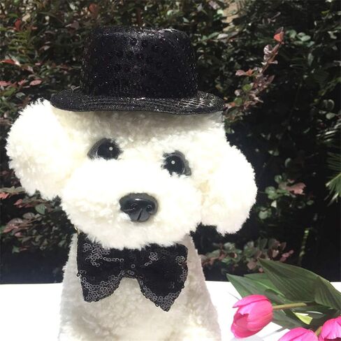 2-Pack Dog Costume Company Top Hat, Bow Ties for Dogs Funny Pets Accessories Dogs Top Hat and Bow Tie for Small Dog Party Supplies in Saudi Arabia